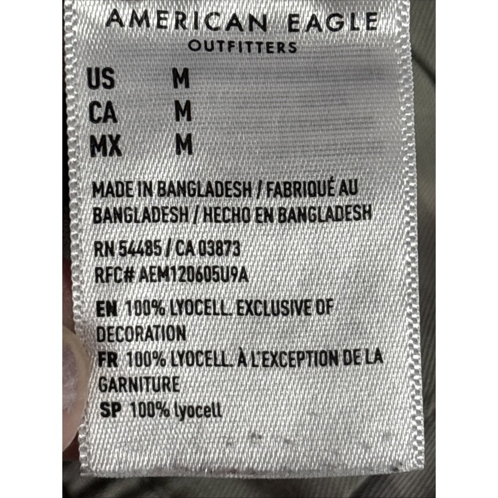 American‎ Eagle Women's Medium Green Camo Cargo Pant Drawstring Waist Jogger - Picture 10 of 16